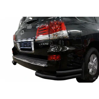Rear Double Corner Bars Black (Stainless Steel) Lexus LX570/450d 2008-2022