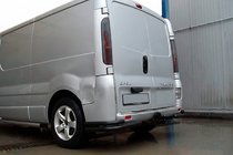 Renault Trafic 2001–2015 Rear Corner Bars AK003-Double Black (Stainless Steel) photo 1