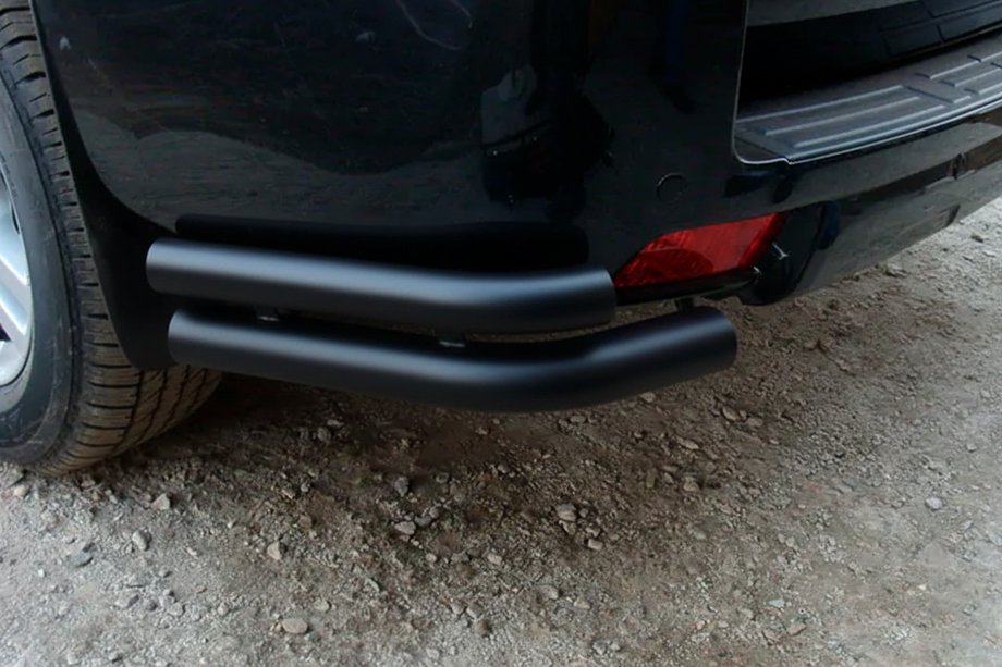 Toyota Land Cruiser Prado 150 2009-2023 Rear Corner Bars AK003-Double Black (Stainless Steel) Photo 3