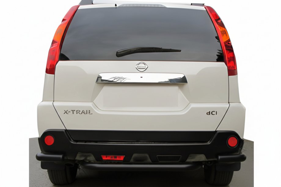 Nissan X-trail T31 2007-2014 Rear corner bars with center section AK0073 Black (2 pcs, stainless steel) Photo 1