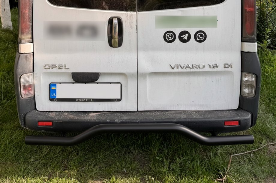 Opel Vivaro 2001–2015 Rear Guard AK006 Black (Stainless Steel) Image