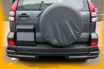 Toyota Land Cruiser Prado 120 2002-2009 Rear Double Bars AK003-2 Black (2 pcs, Stainless Steel) photo 4