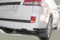 Toyota Land Cruiser 200 2007-2021 Rear Corner Bars AK003-Double Black (2 pcs, stainless steel) photo 1