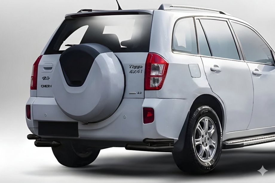Chery Tiggo 3 2005- Rear Double Corner Bars AK003-double Black (2 pcs, Stainless Steel) Image