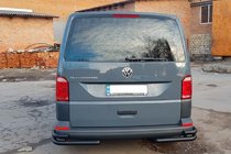 Volkswagen T6 2015-2024 Rear Corner Bars AK003-Double Black (2 pcs, stainless steel) photo 3