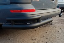 Volkswagen T6 2015-2024 Rear Corner Bars AK003-Double Black (2 pcs, stainless steel) photo 2
