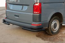 Volkswagen T6 2015-2024 Rear Corner Bars AK003-Double Black (2 pcs, stainless steel) photo 1