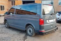 Volkswagen T6 2015-2024 Rear Corner Bars AK003-Double Black (2 pcs, stainless steel) photo 6