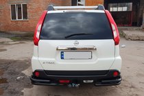 Nissan X-trail T31 2007-2014 Rear Corner Bars AK003-Double Black (2 pcs, stainless steel) photo 2