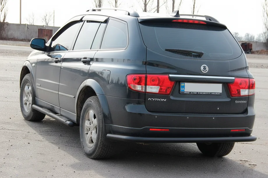 SsangYong Kyron 2005-2014 Rear Bar AK005 Black (Stainless Steel) Image