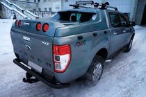 Ford Ranger 2011–2022 Rear Guard AK005 Black (2011-2018, Stainless Steel) photo 2