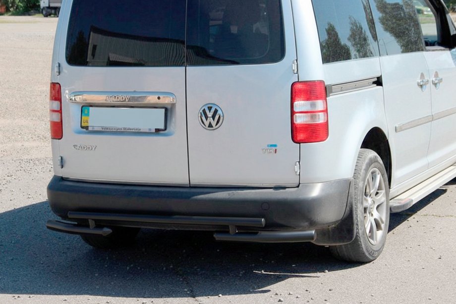 Volkswagen Caddy 2010-2015 Rear Roll Bar AK003-2 Black (2 pcs, Stainless Steel) Image