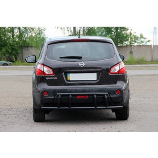 Rear Bar AK011 Black (Stainless Steel) Nissan Qashqai 2007-2010 photo 1
