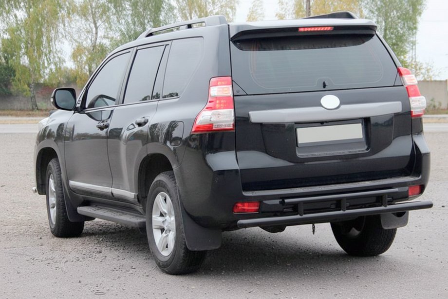 Toyota Land Cruiser Prado 150 2009-2023 Rear Roll Bar AK002-2v2 Black (Stainless Steel) Image