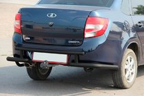 Lada Granta 2011- Rear Bar AK003-2 Black photo 2