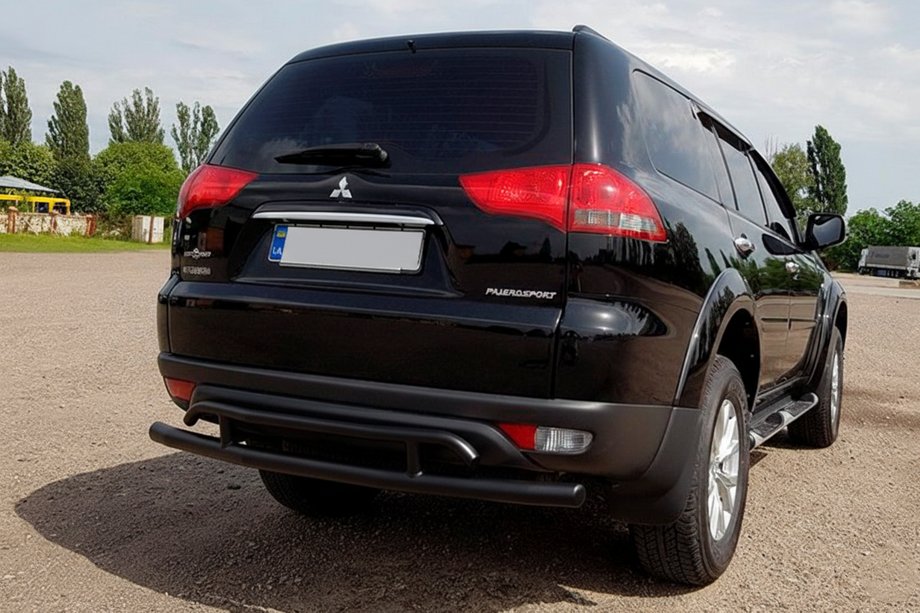 Mitsubishi Pajero Sport 2008-2015 Rear Guard AK002-2 Black (2 pcs, stainless steel) Photo 2