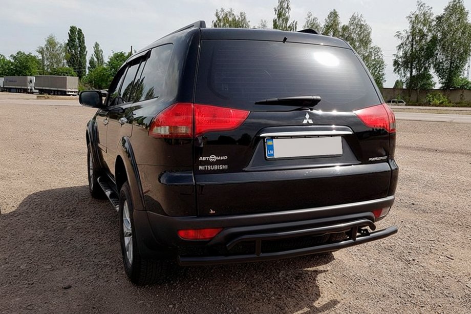 Mitsubishi Pajero Sport 2008-2015 Rear Guard AK002-2 Black (2 pcs, stainless steel) Photo 3