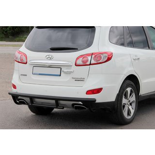 Rear Bar AK002-2 Black (Stainless Steel) Hyundai Santa Fe 2 2006-2012 photo 2