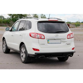 Rear Bar AK002-2 Black (Stainless Steel) Hyundai Santa Fe 2 2006-2012 photo 3