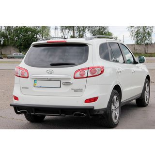 Rear Bar AK002-2 Black (Stainless Steel) Hyundai Santa Fe 2 2006-2012 photo 4