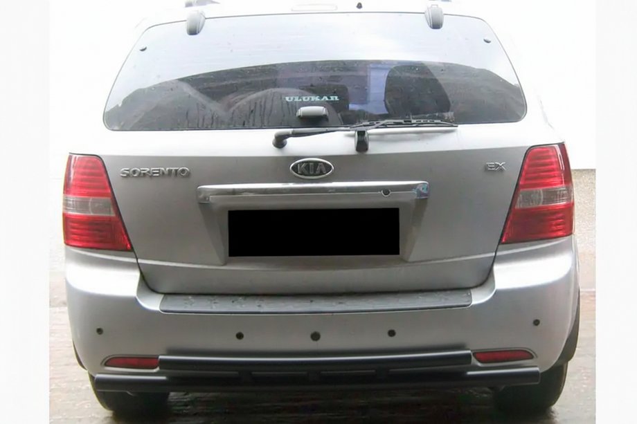 Kia Sorento I BL 2002-2009 Rear Double Roll Bar AK002 Black (Stainless Steel) Image
