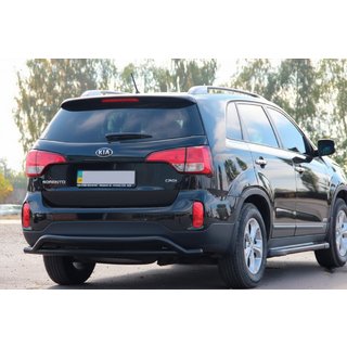 Rear Bar AK007-2 Black (Stainless Steel) Kia Sorento II XM 2009-2014 photo 1