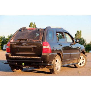 Rear Bar AK007 Black (Stainless Steel) Kia Sportage 2004-2010 photo 2