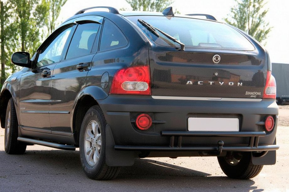 SsangYong Action 2005-2018 Rear Guard AK005-2 Black (Stainless Steel) Image