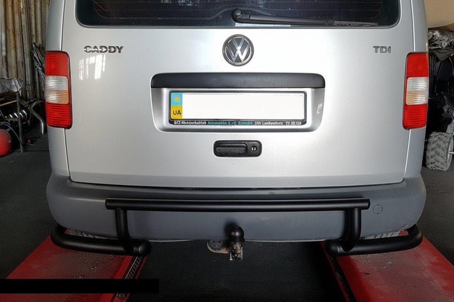 Volkswagen Caddy 2010-2015 Rear Roll Bar AK003-3 Black (2 pcs, Stainless Steel) Image