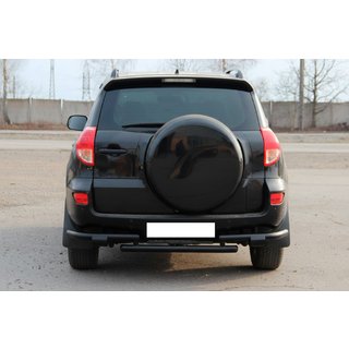 Rear Bumper Guard AK005-2 Black (2 pcs, Stainless Steel) Toyota Rav 4 2006-2013 photo 2