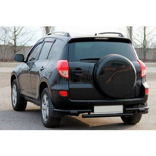 Rear Bumper Guard AK005-2 Black (2 pcs, Stainless Steel) Toyota Rav 4 2006-2013 photo 3