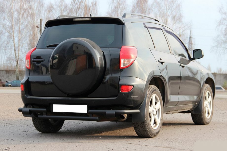 Toyota Rav 4 2006-2013 Rear Bumper Guard AK005-2 Black (2 pcs, Stainless Steel) Image