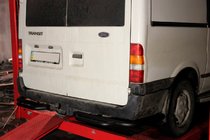 Ford Transit 2000–2014 Rear Protection Step AK-Special Black (Stainless Steel) photo 1