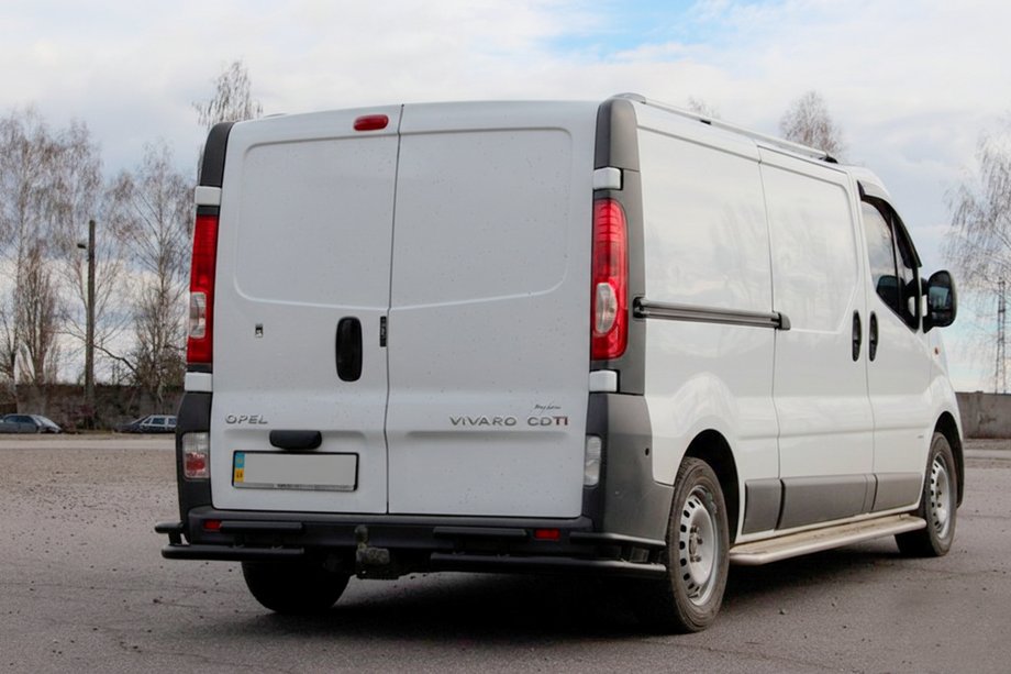 Renault Trafic 2001–2015 Rear Guard AK003-Plus-2 Black (Stainless Steel) Image