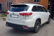 Toyota Highlander 2013-2019 Rear Bumper Guard AK005-2 Black (2 pcs, Stainless Steel) photo 5