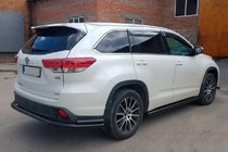 Toyota Highlander 2013-2019 Rear Bumper Guard AK005-2 Black (2 pcs, Stainless Steel) photo 3