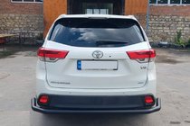 Toyota Highlander 2013-2019 Rear Bumper Guard AK005-2 Black (2 pcs, Stainless Steel) photo 2