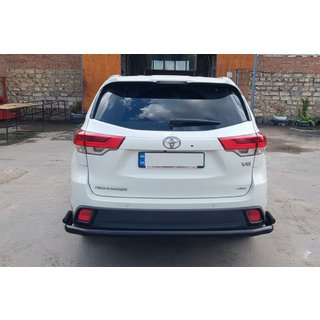 Rear Bumper Guard AK005-2 Black (2 pcs, Stainless Steel) photo 4