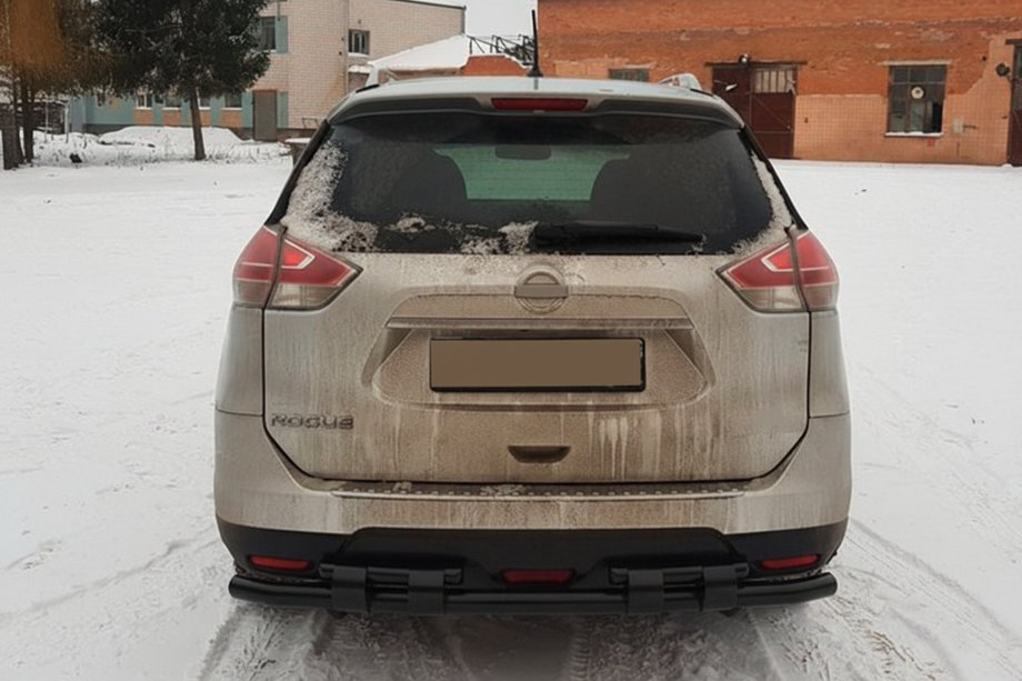 Nissan X-trail T32/Rogue 2014-2021 Rear protection bar NSXT.13.6.B1-08 Black (stainless steel) Photo 3