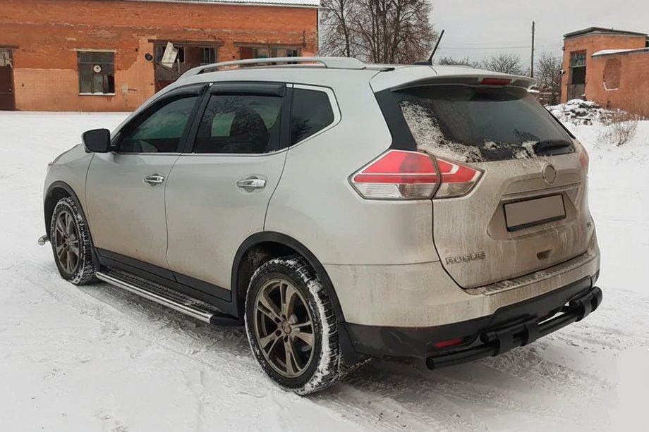 Nissan X-trail T32/Rogue 2014-2021 Rear protection bar NSXT.13.6.B1-08 Black (stainless steel) Photo 4