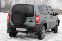 Chevrolet Niva 1998-2020 Rear Bar AK015 Black (Stainless Steel) photo 1