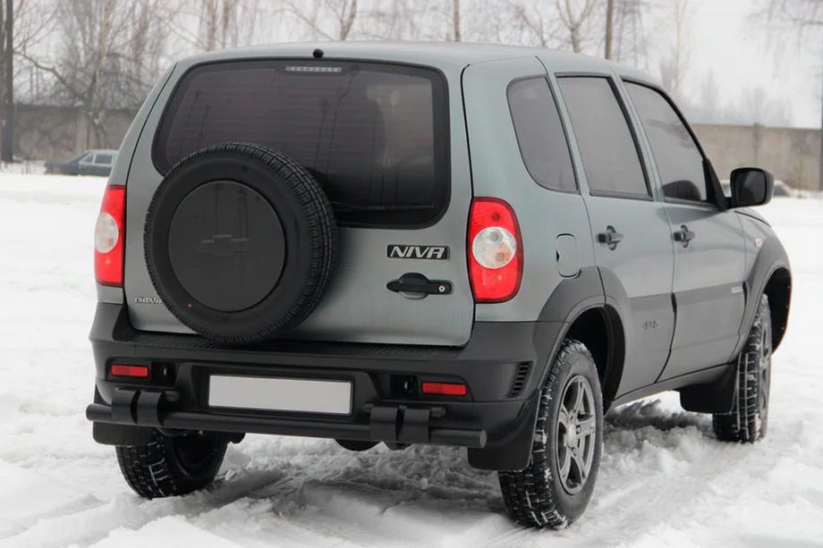 Chevrolet Niva 1998-2020 Rear Bar AK015 Black (Stainless Steel) Image