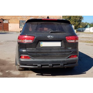 Rear Bar AK015 Black (Stainless Steel) Kia Sorento II XM 2009-2014 photo 3