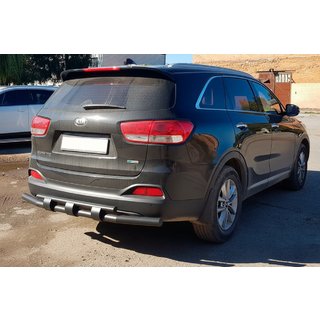 Rear Bar AK015 Black (Stainless Steel) Kia Sorento II XM 2009-2014 photo 2