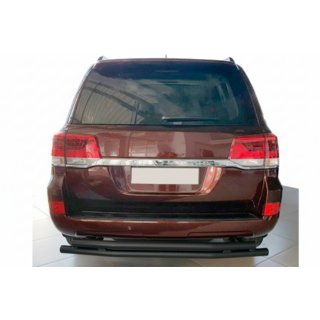 Rear Bumper Guard AK002-double Black (2 pcs, stainless steel) Toyota Land Cruiser 200 2007-2021 photo 2