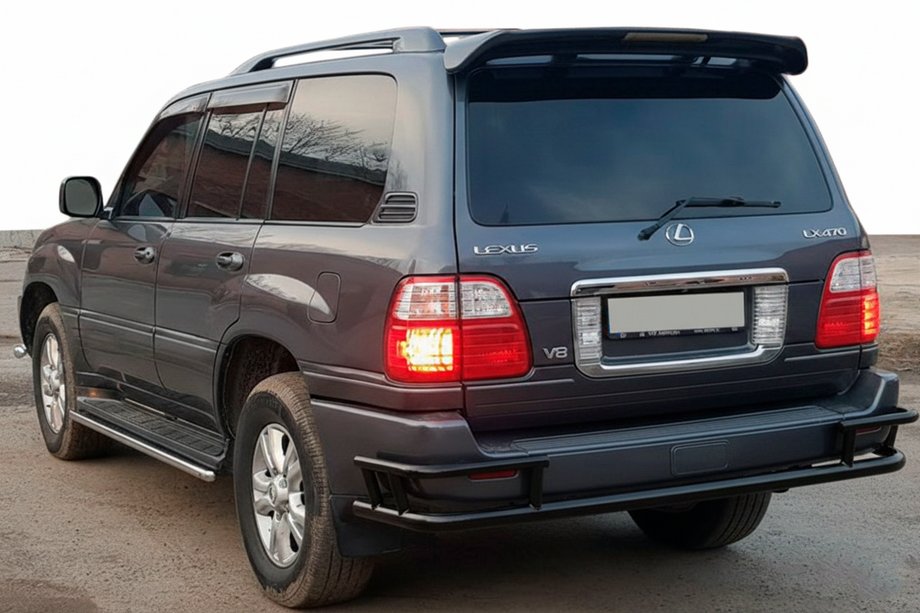 Lexus LX470 1998-2007 Rear Guard AK009-15 Black (Stainless Steel) Image