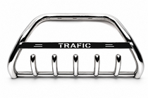 Renault Trafic 2001–2015 Bull Bar WT004 with Trafic lettering (stainless steel) 5 teeth photo 1