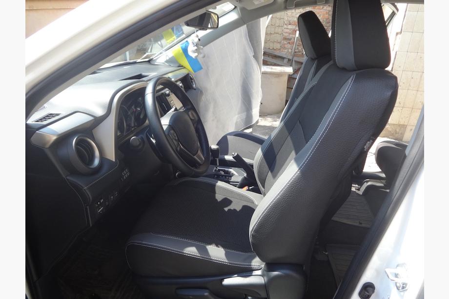 Toyota Rav 4 2013-2018 Car Seat Covers (Leatherette↗Fabric, Premium) Photo 13