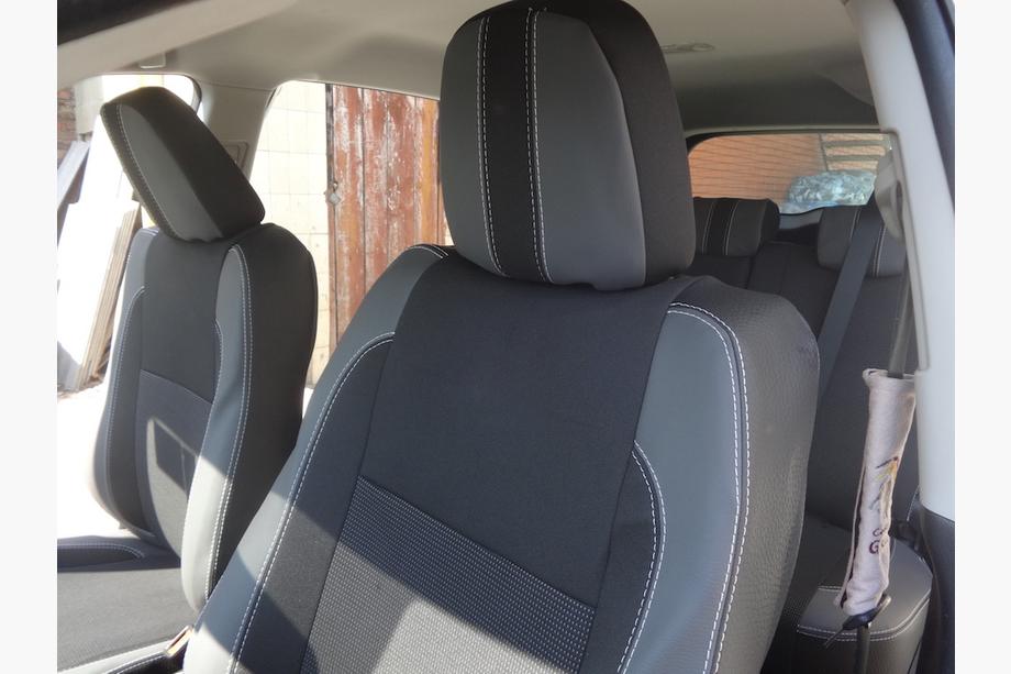 Toyota Rav 4 2013-2018 Car Seat Covers (Leatherette↗Fabric, Premium) Photo 14