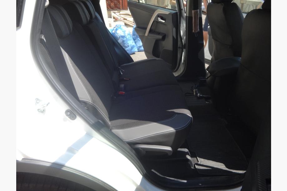 Toyota Rav 4 2013-2018 Car Seat Covers (Leatherette↗Fabric, Premium) Photo 35